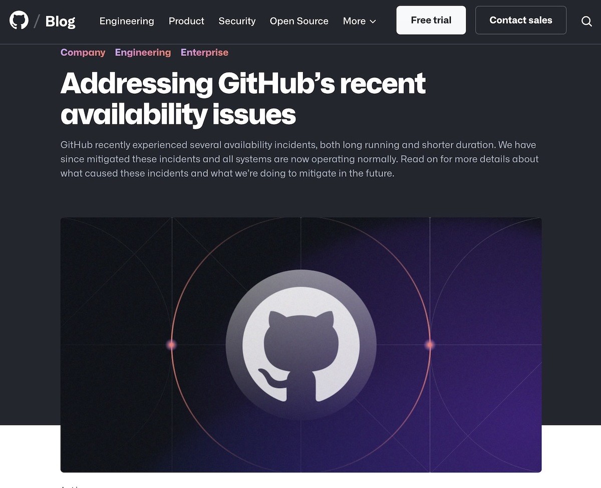 GitHub、5月9日から11日にかけて立て続けに発生した障害の原因を公表
